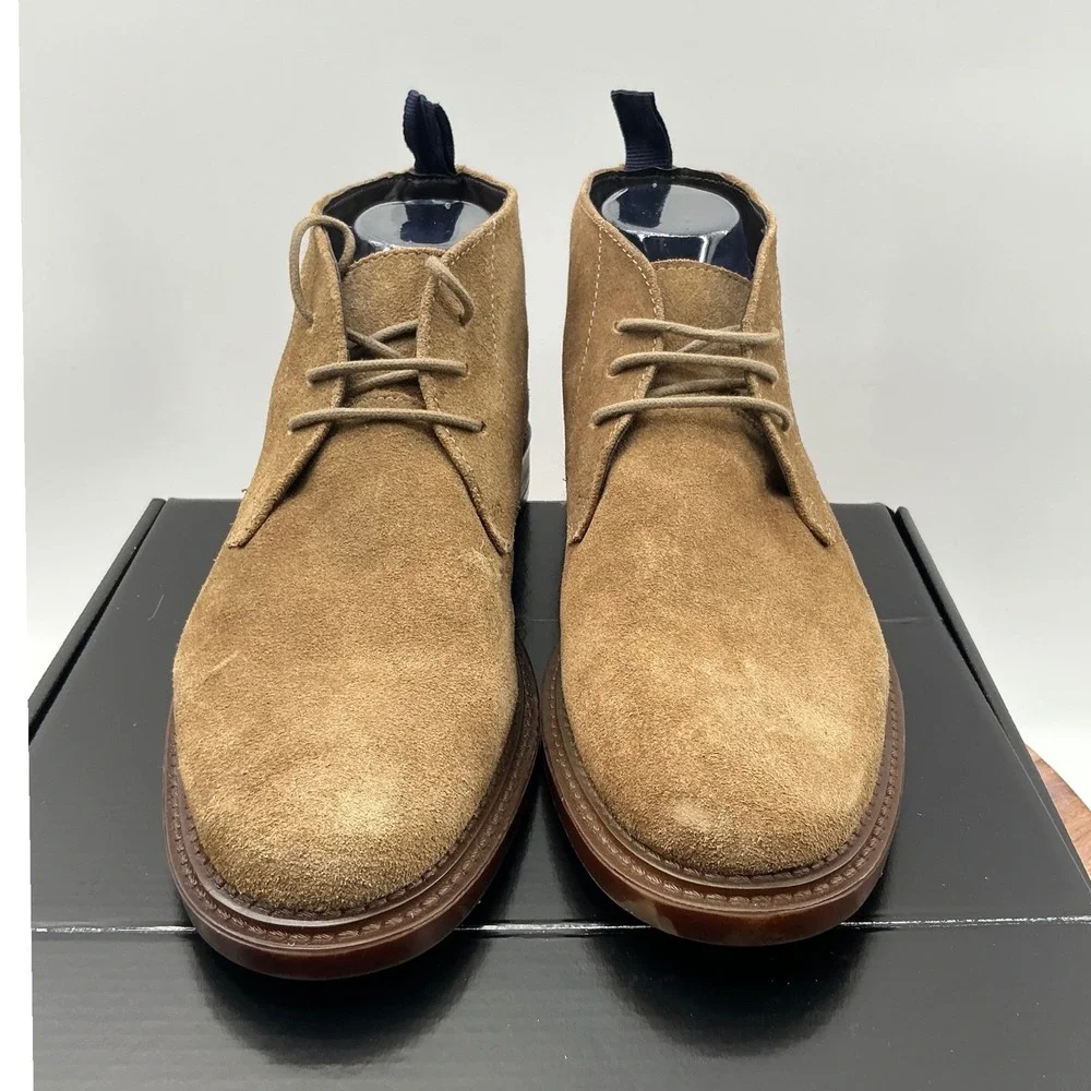 Steve Madden P-Hemet 275 Mens Taupe Suede Leather Chukka Desert Boots Size 9